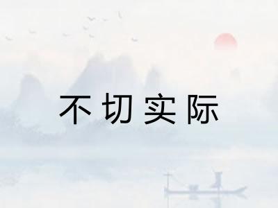 不切实际