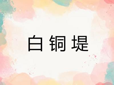 白铜堤 白铜堤