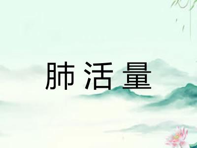 肺活量 肺活量