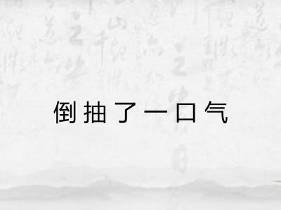 倒抽了一口气 倒抽了一口气