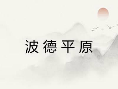 波德平原 波德平原