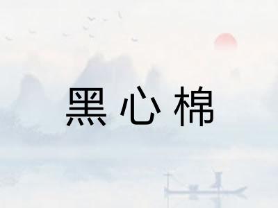黑心棉 黑心棉