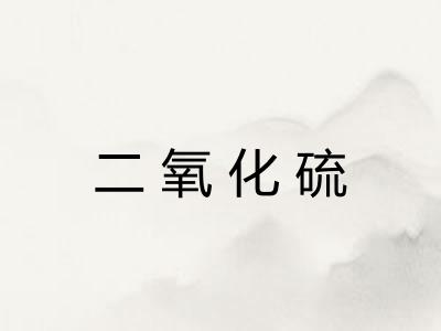 二氧化硫 二氧化硫