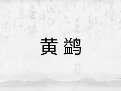 黄鹢 黄鹢