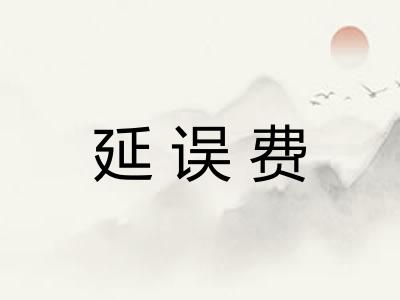 延误费 延误费