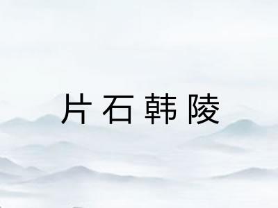 片石韩陵 片石韩陵