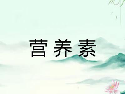 营养素 营养素