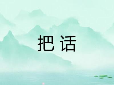 把话