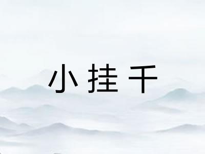小挂千 小挂千