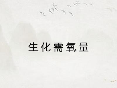 生化需氧量 生化需氧量