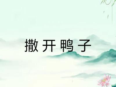 撒开鸭子 撒开鸭子