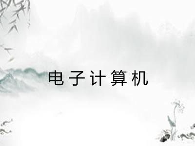 电子计算机 电子计算机