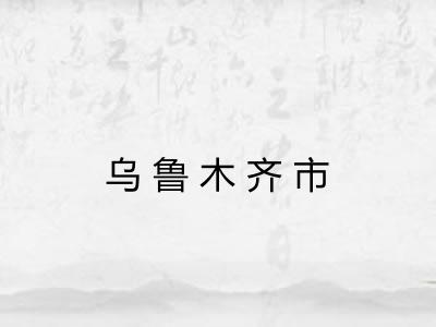 乌鲁木齐市 乌鲁木齐市