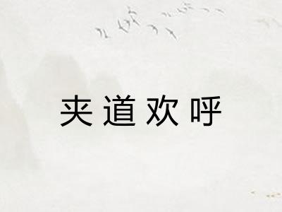 夹道欢呼 夹道欢呼