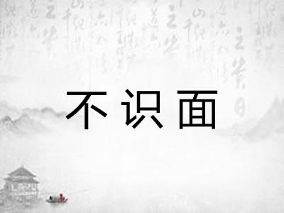 不识面 不识面