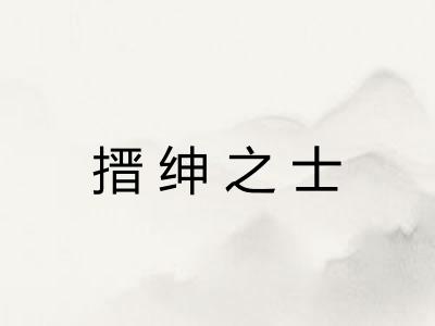 搢绅之士 搢绅之士