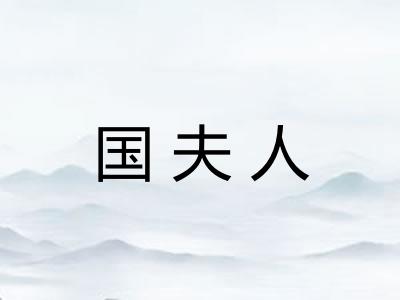 国夫人 国夫人