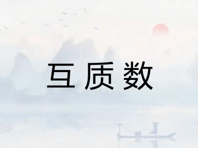 互质数 互质数