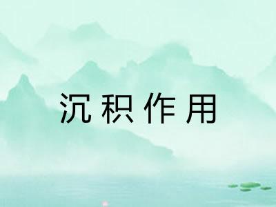 沉积作用 沉积作用