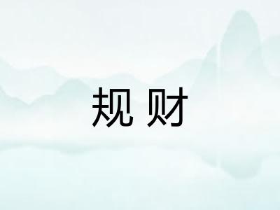 规财