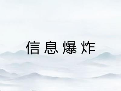 信息爆炸 信息爆炸