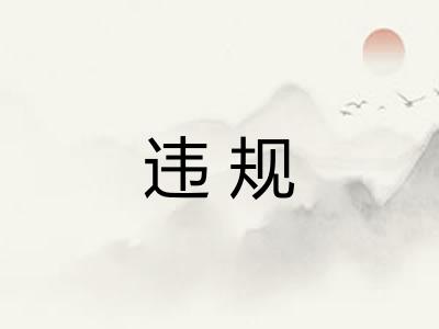 违规