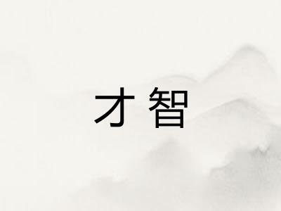 才智 才智