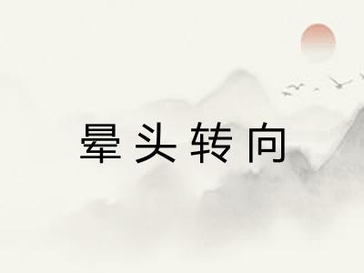 晕头转向 晕头转向