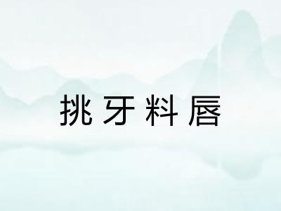 挑牙料唇 挑牙料唇