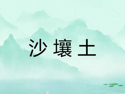 沙壤土 沙壤土
