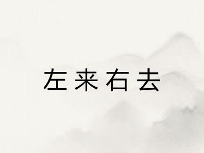 左来右去 左来右去