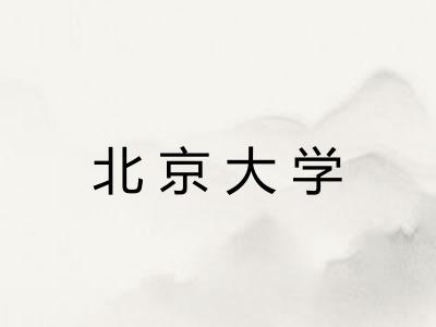 北京大学 北京大学