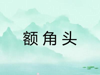 额角头 额角头