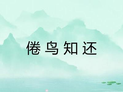 倦鸟知还 倦鸟知还