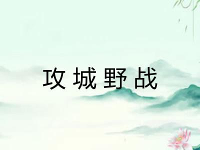 攻城野战 攻城野战