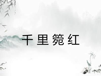 千里箢红 千里箢红