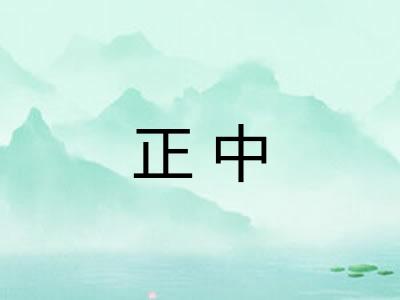 正中 正中