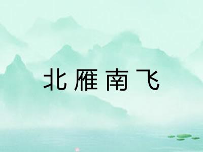 北雁南飞 北雁南飞