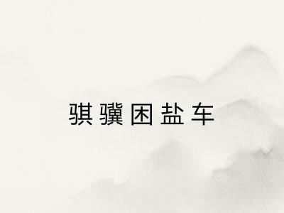 骐骥困盐车
