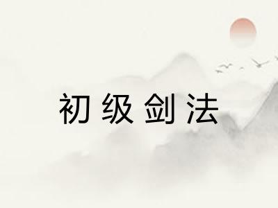 初级剑法 初级剑法