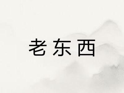 老东西 老东西