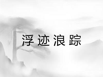 浮迹浪踪 浮迹浪踪