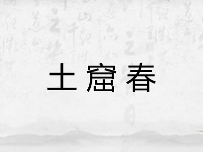 土窟春