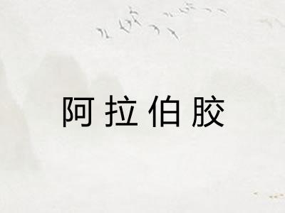 阿拉伯胶 阿拉伯胶