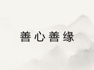 善心善缘 善心善缘