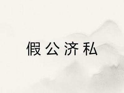 假公济私 假公济私