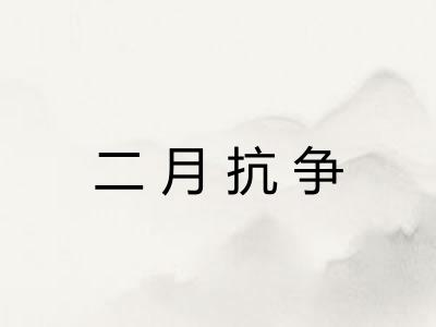 二月抗争 二月抗争