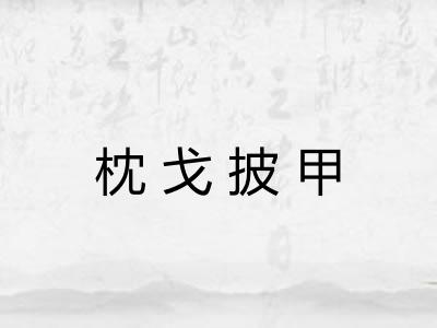 枕戈披甲 枕戈披甲