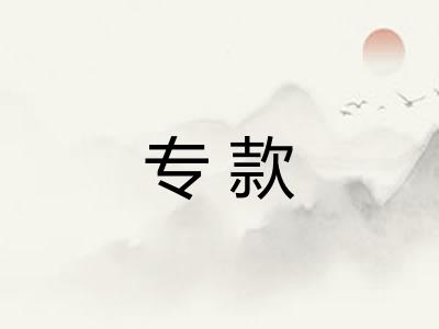 专款