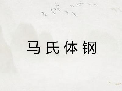马氏体钢 马氏体钢